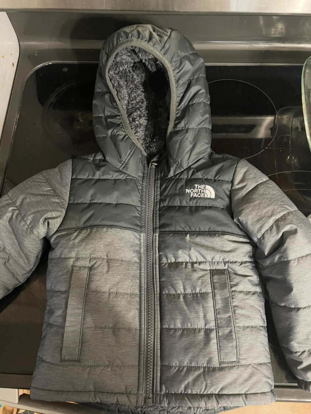 The North Face 2T reversible winter coat